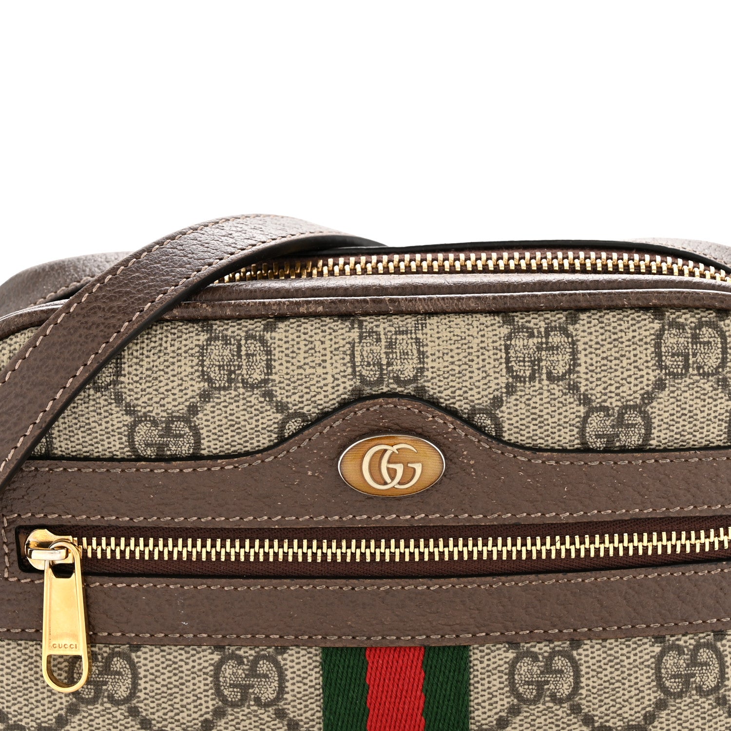 Gucci GG Supreme Monogram Web Mini Ophidia Shoulder Bag Brown 8 of 13