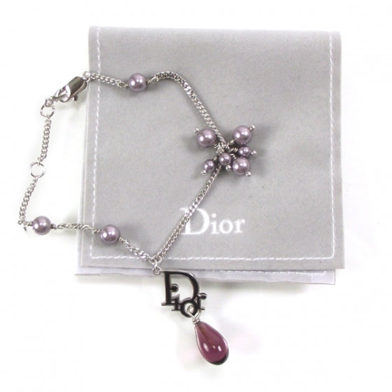 Silver Pearl Charm Bracelet