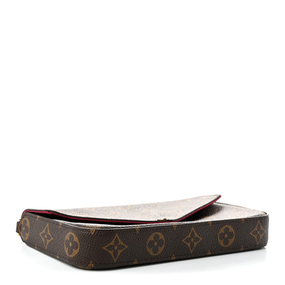 Louis Vuitton Monogram Pochette Felicie Chain Wallet Fuchsia 4 of 10