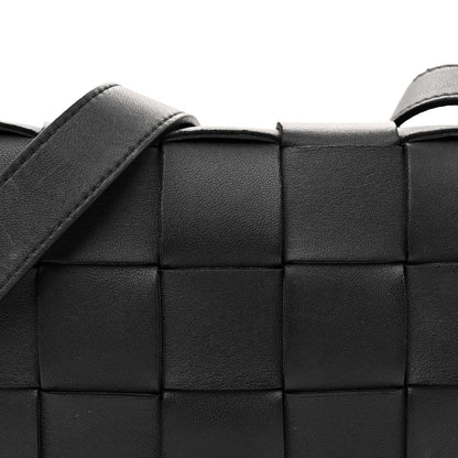 Bottega Veneta Lambskin Maxi Intrecciato Cassette Crossbody Bag Black 8 of 14