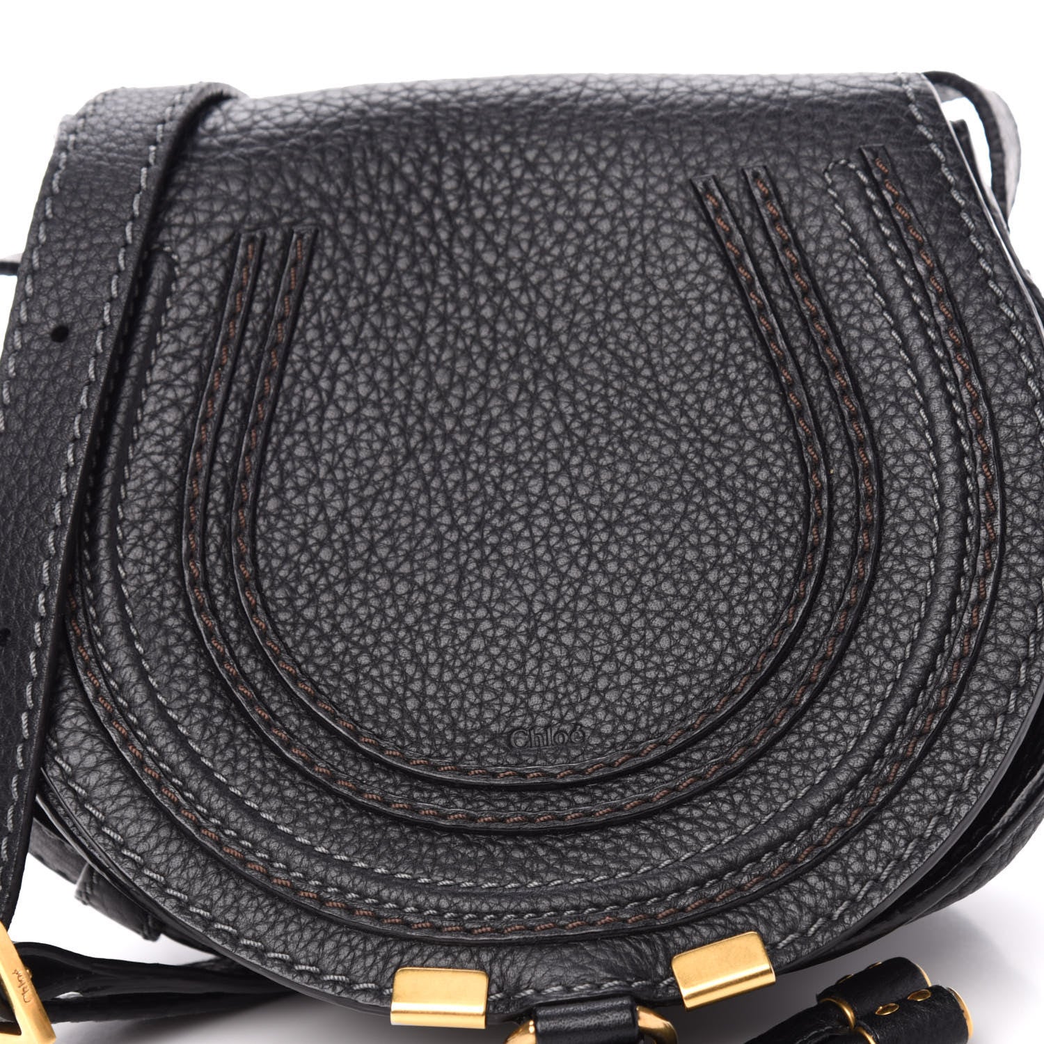 Chloe Calfskin Mini Marcie Round Crossbody Bag Black 10 of 10