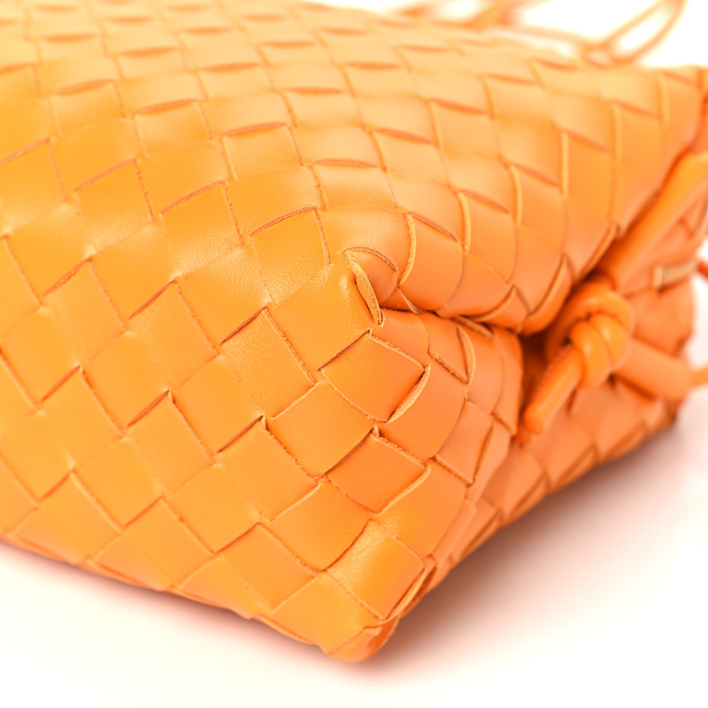 Nappa Intrecciato Small Loop Camera Bag Tangerine