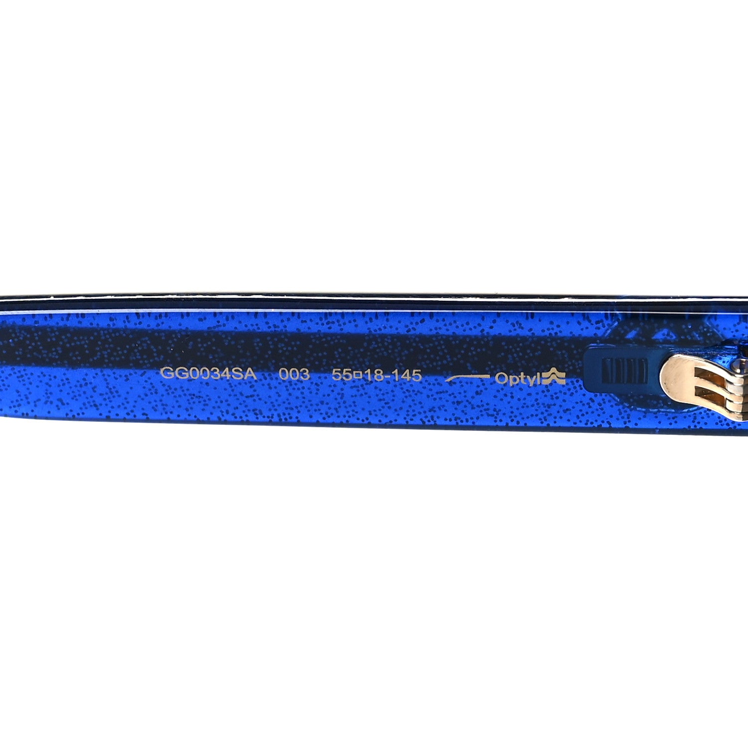 Gucci Square Frame Glitter Sunglasses GG0034SA Tortoise Blue 5 of 7