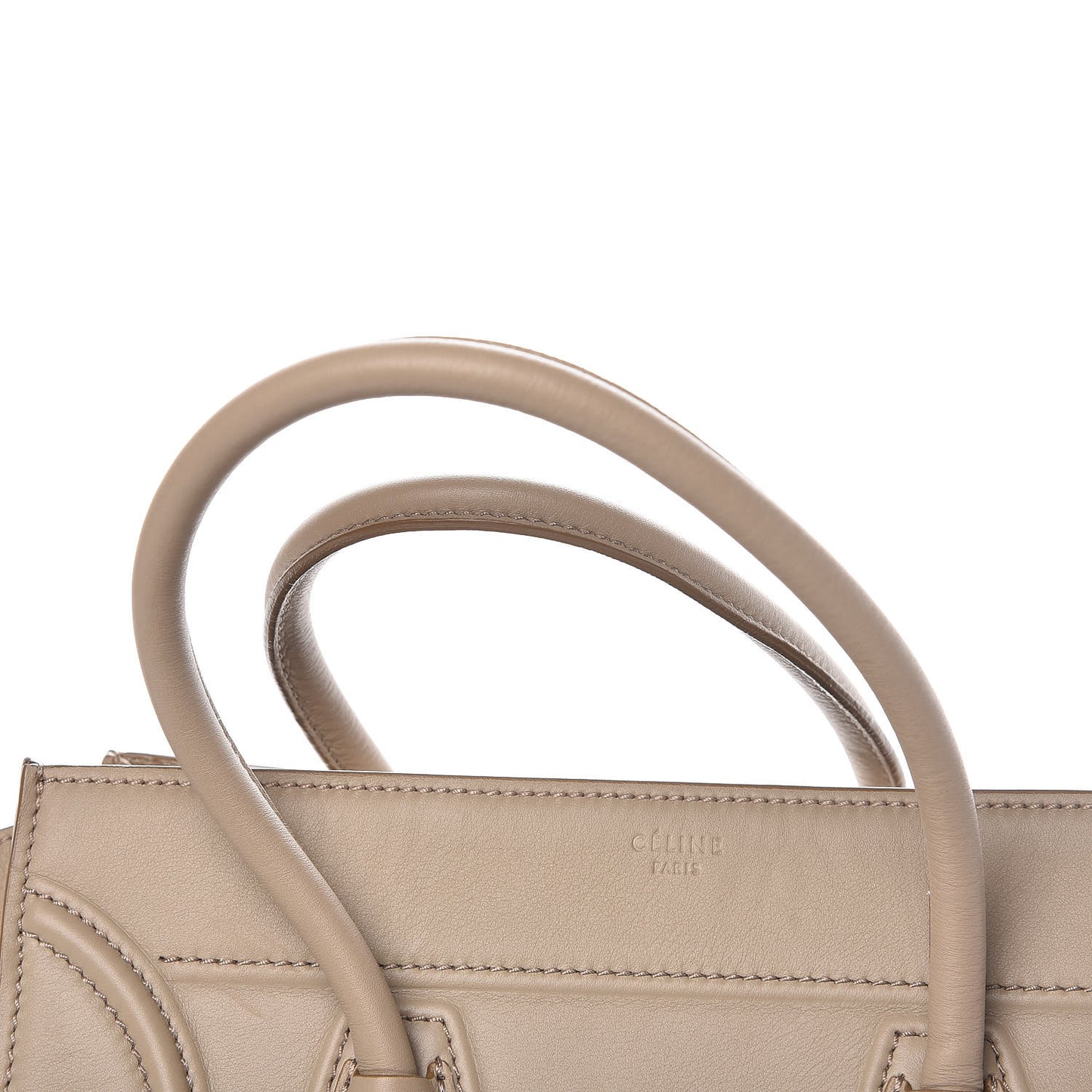 Supple Calfskin Medium Phantom Luggage Beige