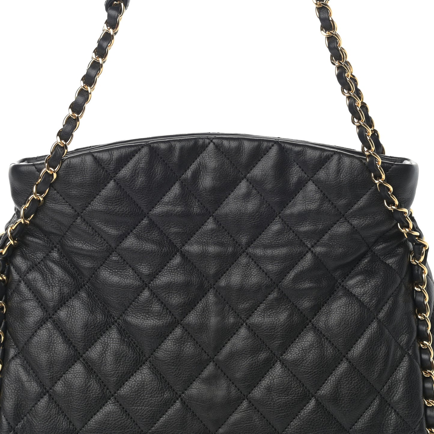 Calfskin Quilted Medium Chain Me Hobo Black