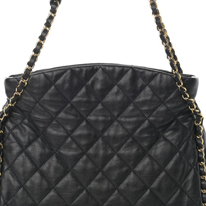 Chanel Calfskin Quilted Medium Chain Me Hobo Black 8 of 11
