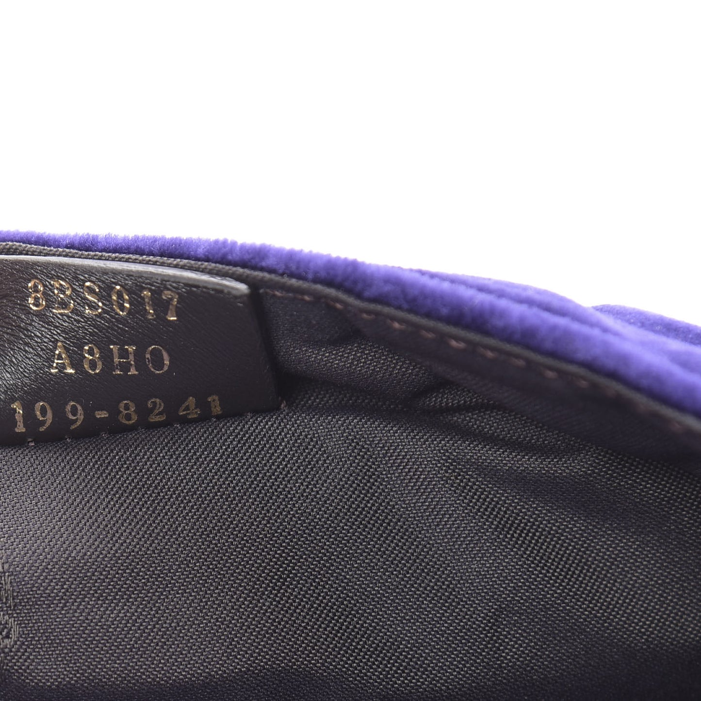 Velluto FF Embossed Mini Baguette Viola Plus