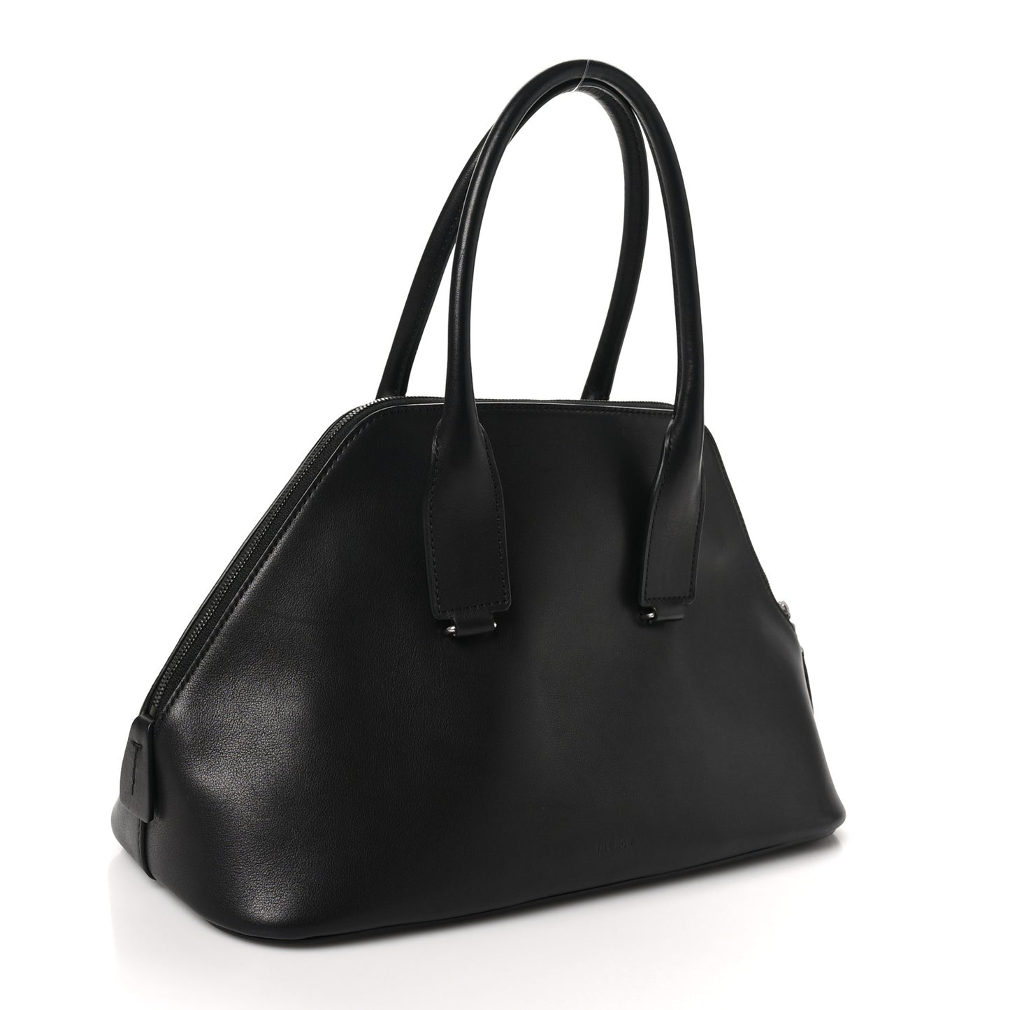 Polished Saddle Calfskin Medium Devon Bag Black