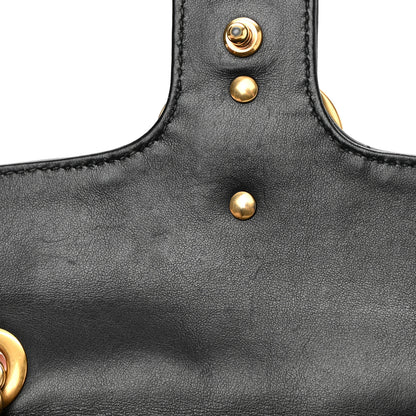 Gucci Calfskin Matelasse Mini GG Marmont Shoulder Bag Black 13 of 17