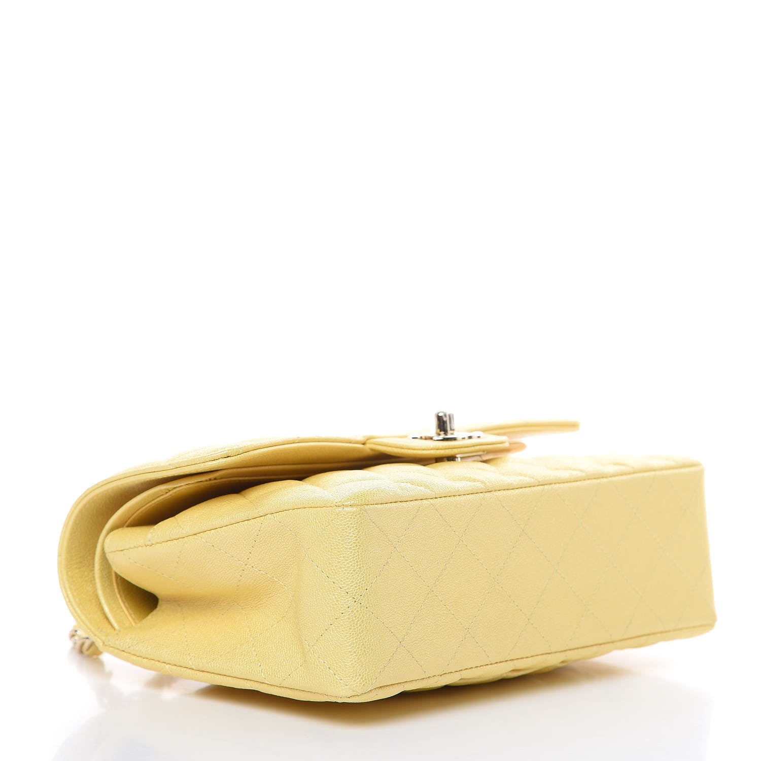 Chanel Iridescent Caviar Quilted Small Double Flap Yellow 4 of 11