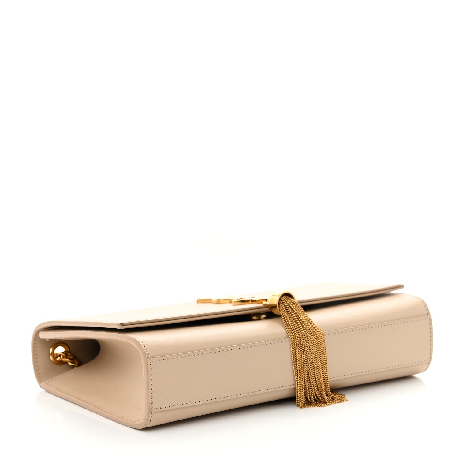 Saint Laurent Smooth Calfskin Medium Classic Monogram Kate Tassel Satchel Nude Powder 4 of 13