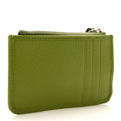 Gucci Dollar Calfskin Enamel Monochrome GG Marmont Key Case Card Holder Lemon Leaf 2 of 6