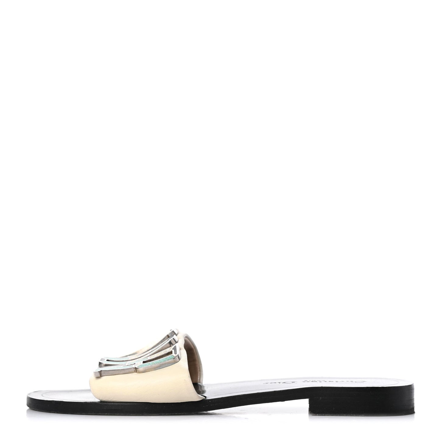 Calfskin Dio(r)evolution 10mm Slide Sandals 37 Off White