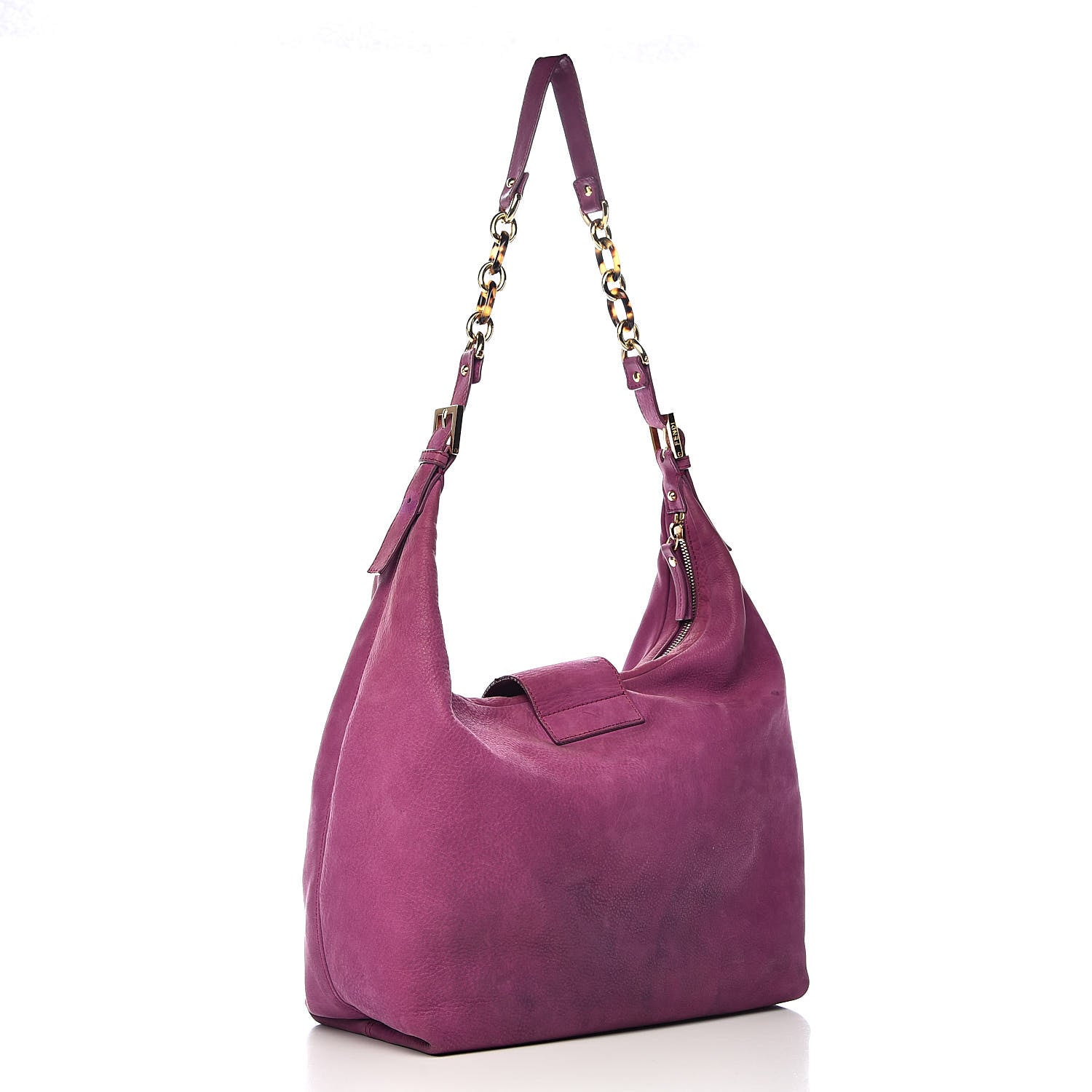 Fendi Vitello Savana Forever Hobo Ciclamino 3 of 14