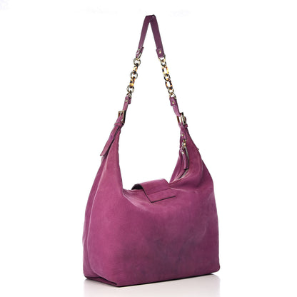Fendi Vitello Savana Forever Hobo Ciclamino 3 of 14
