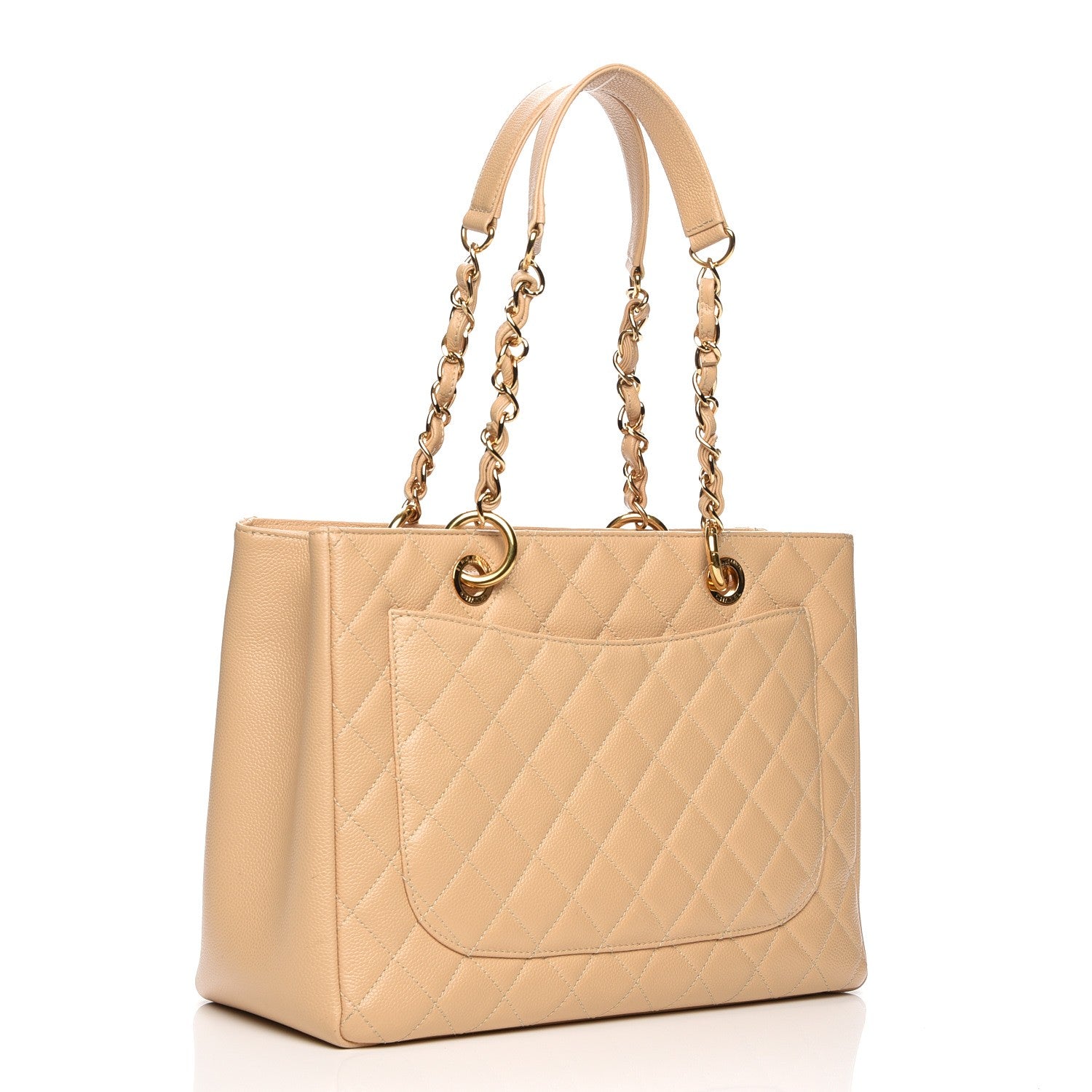 Chanel Caviar Quilted Grand Shopping Tote GST Beige Clair 4 of 15