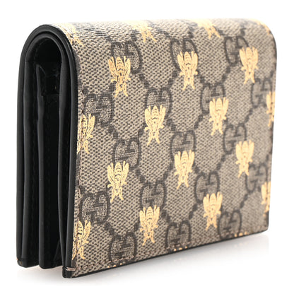 Gucci GG Supreme Monogram Bee Print Card Case 3 of 8