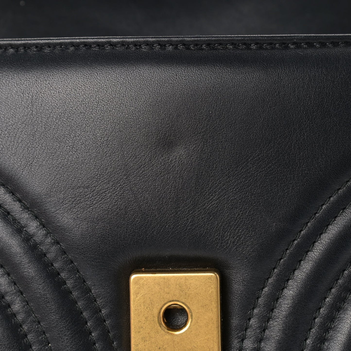 Calfskin Matelasse Mini GG Marmont Shoulder Bag Black