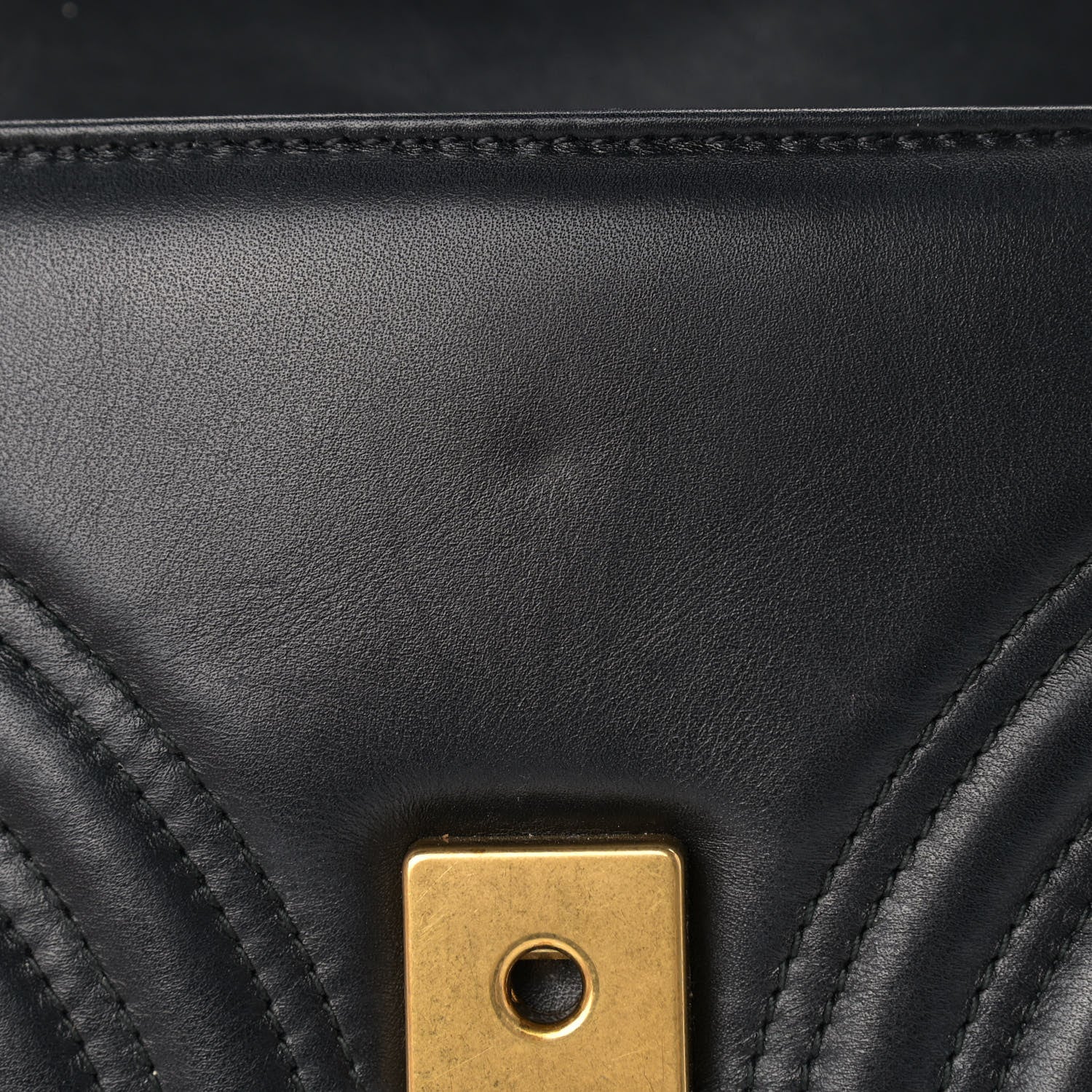 Gucci Calfskin Matelasse Mini GG Marmont Shoulder Bag Black 12 of 17