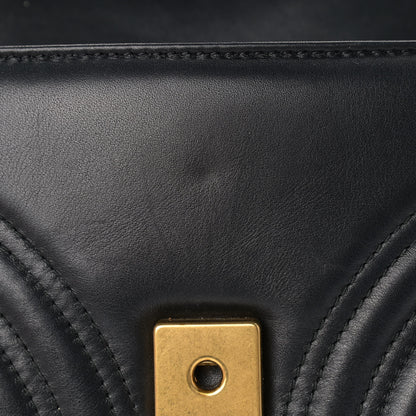 Gucci Calfskin Matelasse Mini GG Marmont Shoulder Bag Black 12 of 17