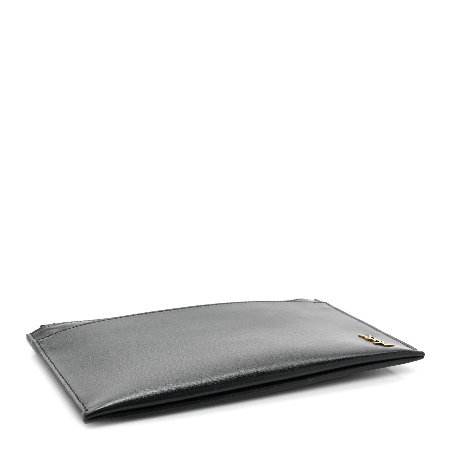 Saint Laurent Smooth Calfskin Monogram Bill Pouch Black 4 of 13