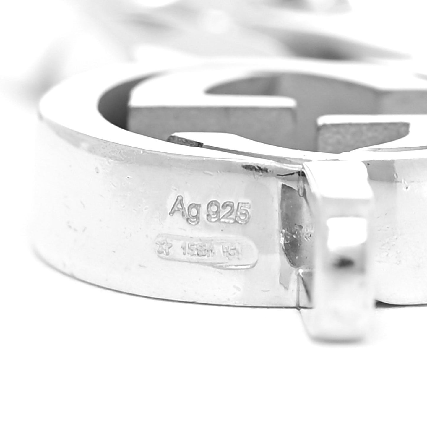 Sterling Silver Interlocking G Curb Chain Bracelet