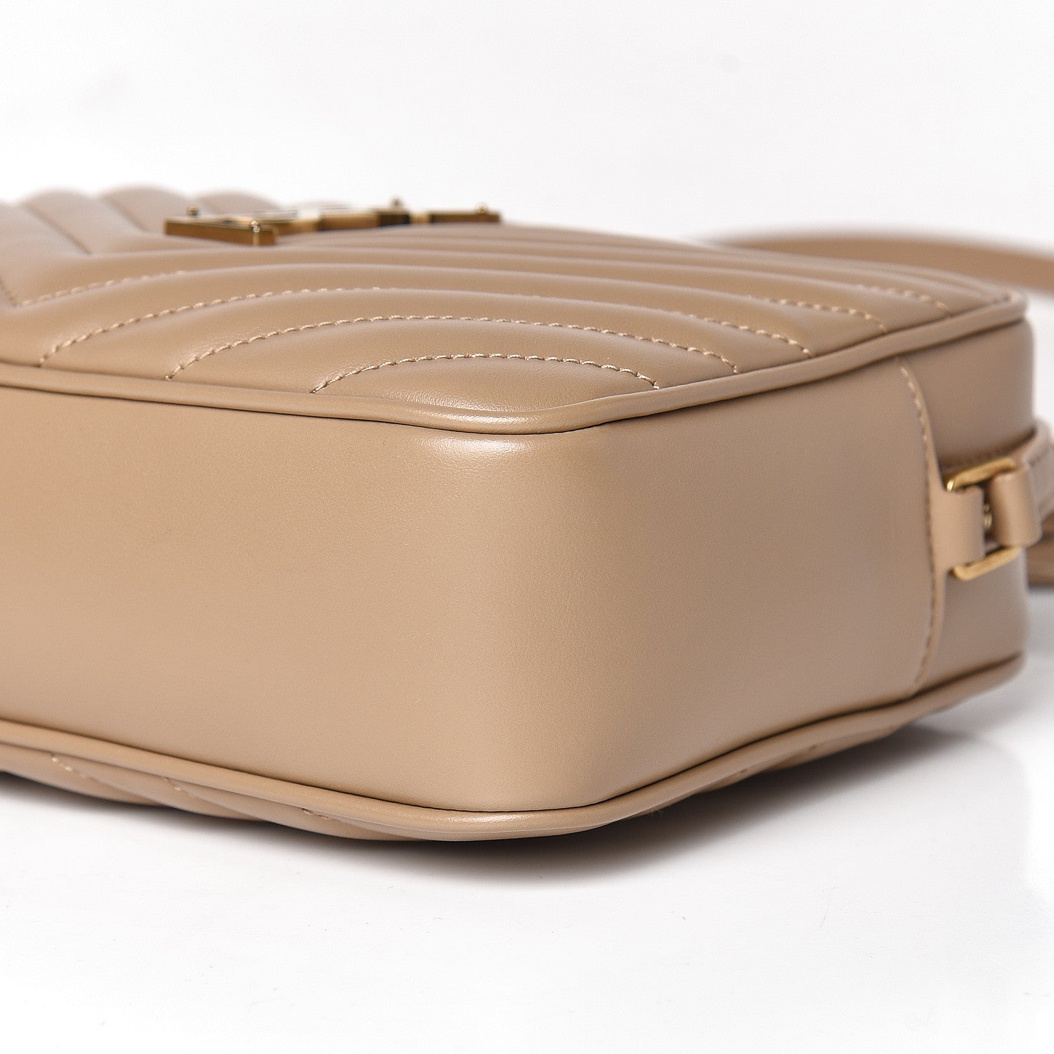 Saint Laurent Calfskin Matelasse Monogram Lou Camera Bag Dusty Grey 9 of 10