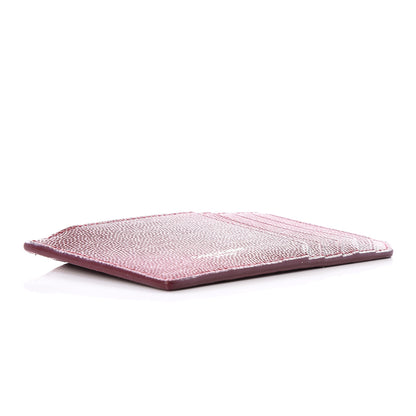 Saint Laurent Grained Calfskin 5 Fragments Zip Pouch Card Holder Burgundy 3 of 8