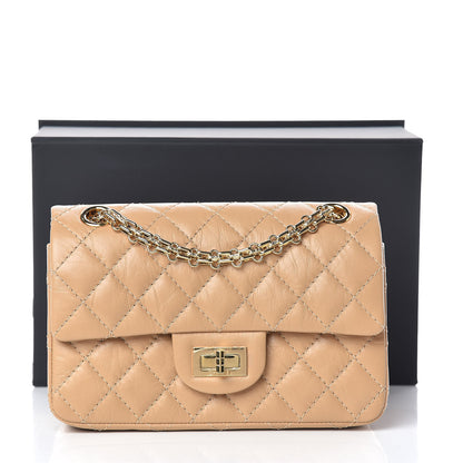 Chanel Aged Calfskin Quilted 2.55 Reissue Mini Flap Beige 11 of 11