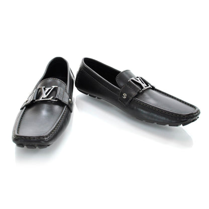 Louis Vuitton Suede Monte Carlo Loafers 8.5 Black 1 of 7
