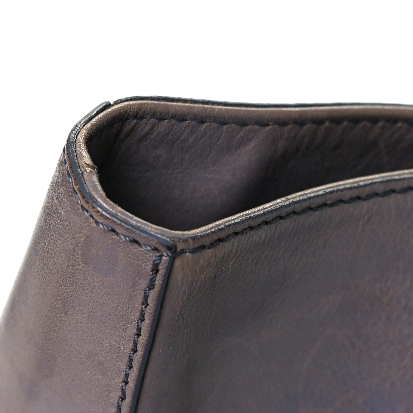 Vitello Acqua Large Twins Tote Grigio Scuro
