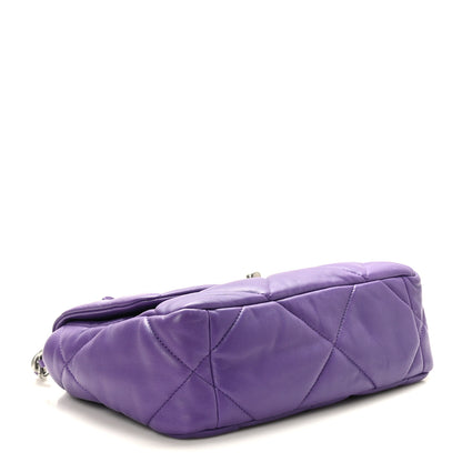 Chanel Goatskin Quilted Medium Chanel 19 Flap Violet Purple 4 of 9