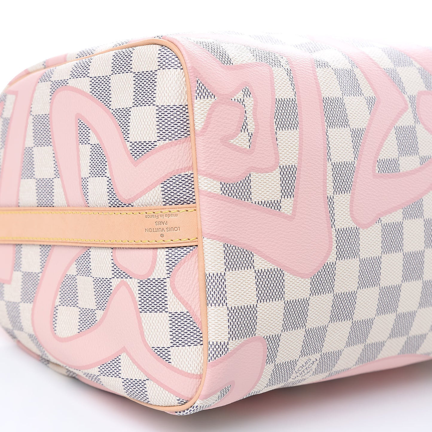 Damier Azur Tahitienne Speedy Bandouliere 30 Rose Ballerine