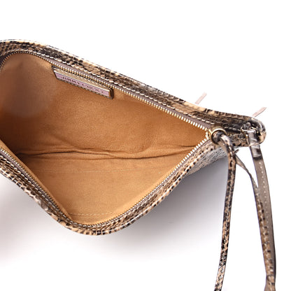 Jimmy Choo Snakeskin Suede Fringe Tita Convertible Clutch 5 of 10