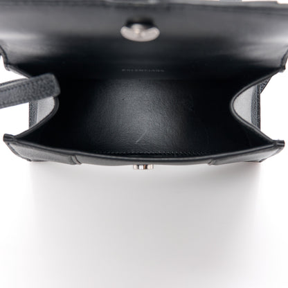 Balenciaga Grained Calfskin Hourglass Top Handle Bag XS Black 5 of 10