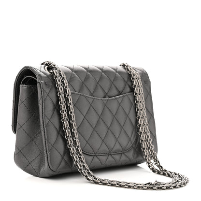 Chanel Metallic Sheepskin Quilted 2.55 Reissue 225 Flap Charcoal 3 of 10