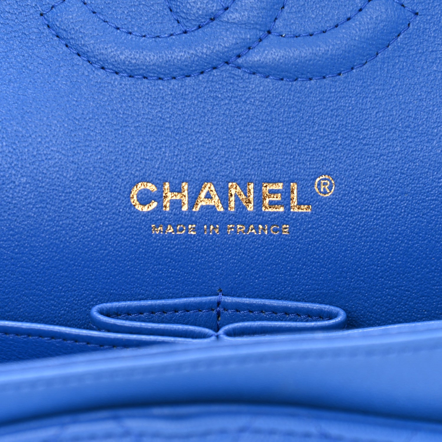 Chanel Lambskin Quilted Medium Double Flap Blue 6 of 12