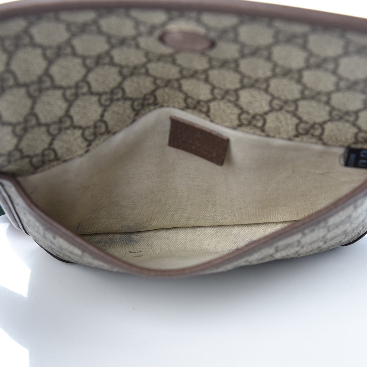 GG Supreme Monogram Neo Vintage Web Belt Bag Brown