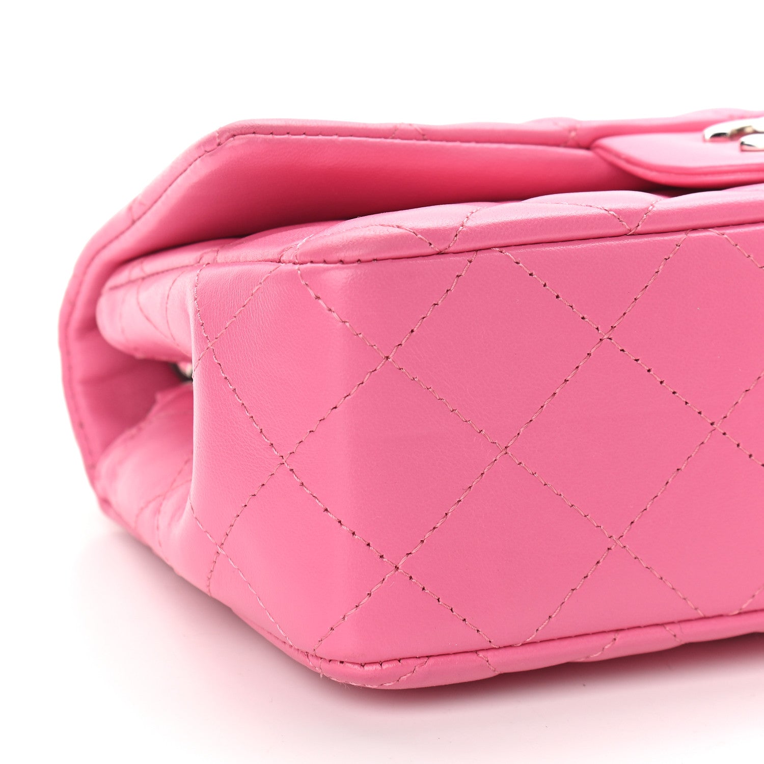 Chanel Lambskin Quilted Mini Rectangular Flap Pink 7 of 10