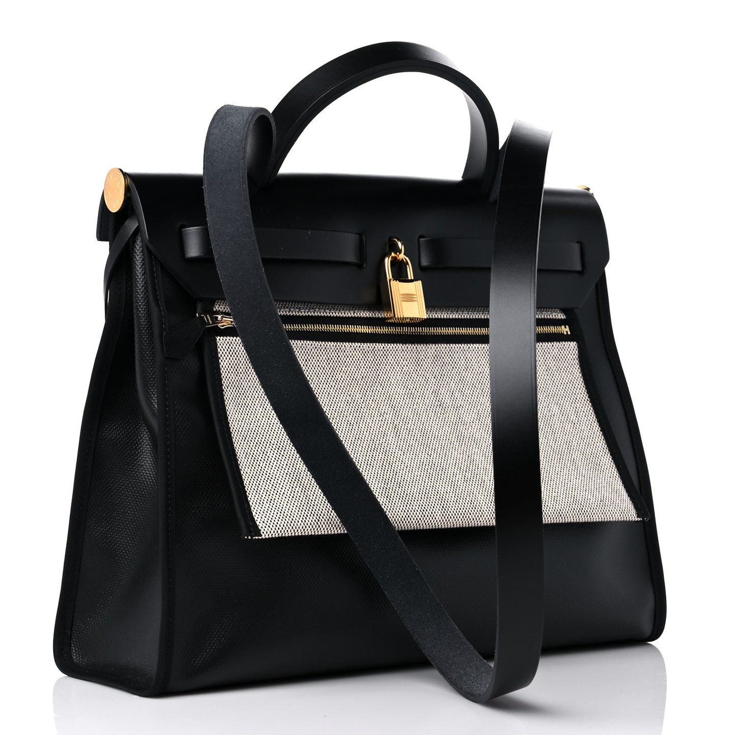 Toile H Berline Vache Hunter Herbag Zip PM 31 Black Ecru