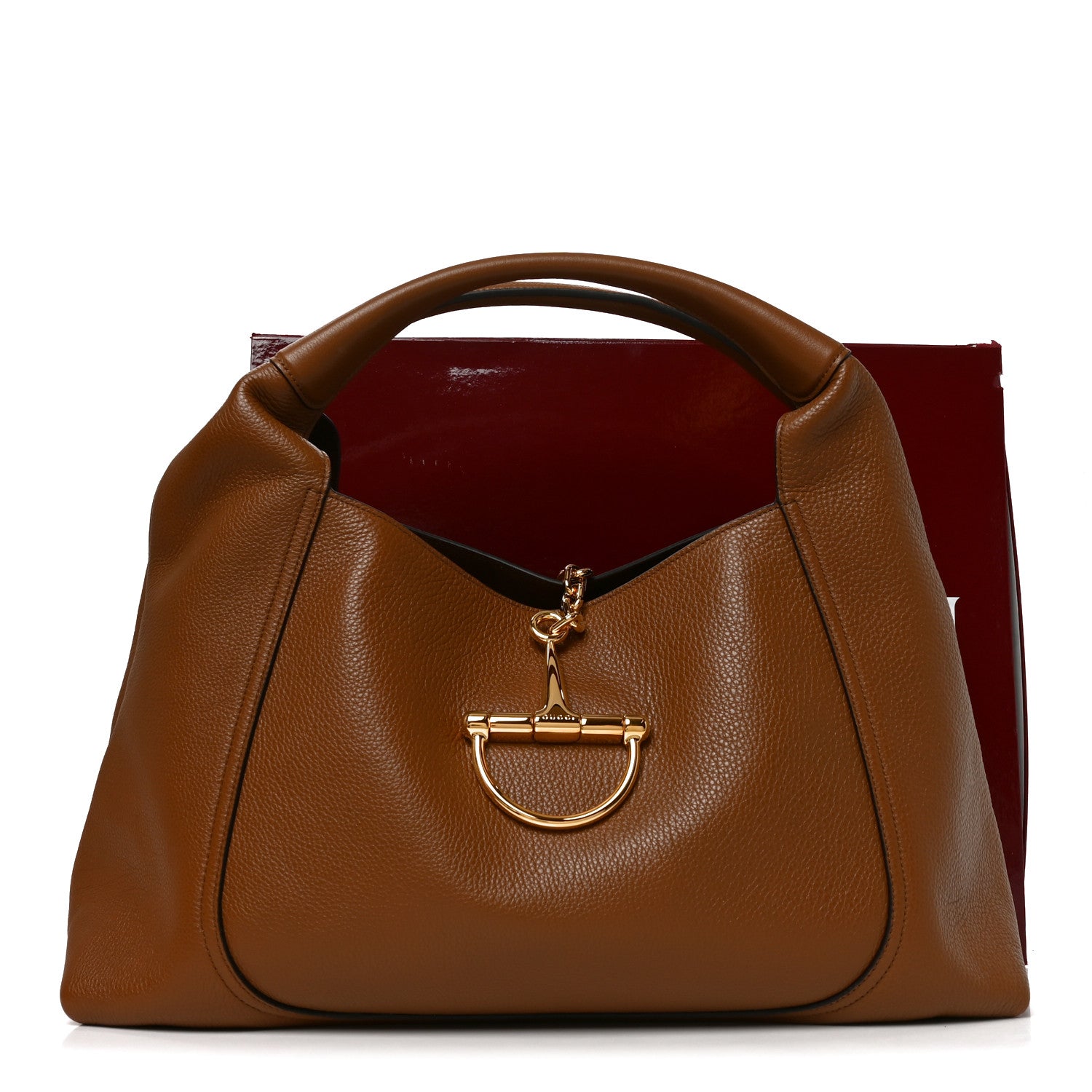 Gucci Grained Calfskin Softbit Maxi Shoulder Bag Brown 12 of 12
