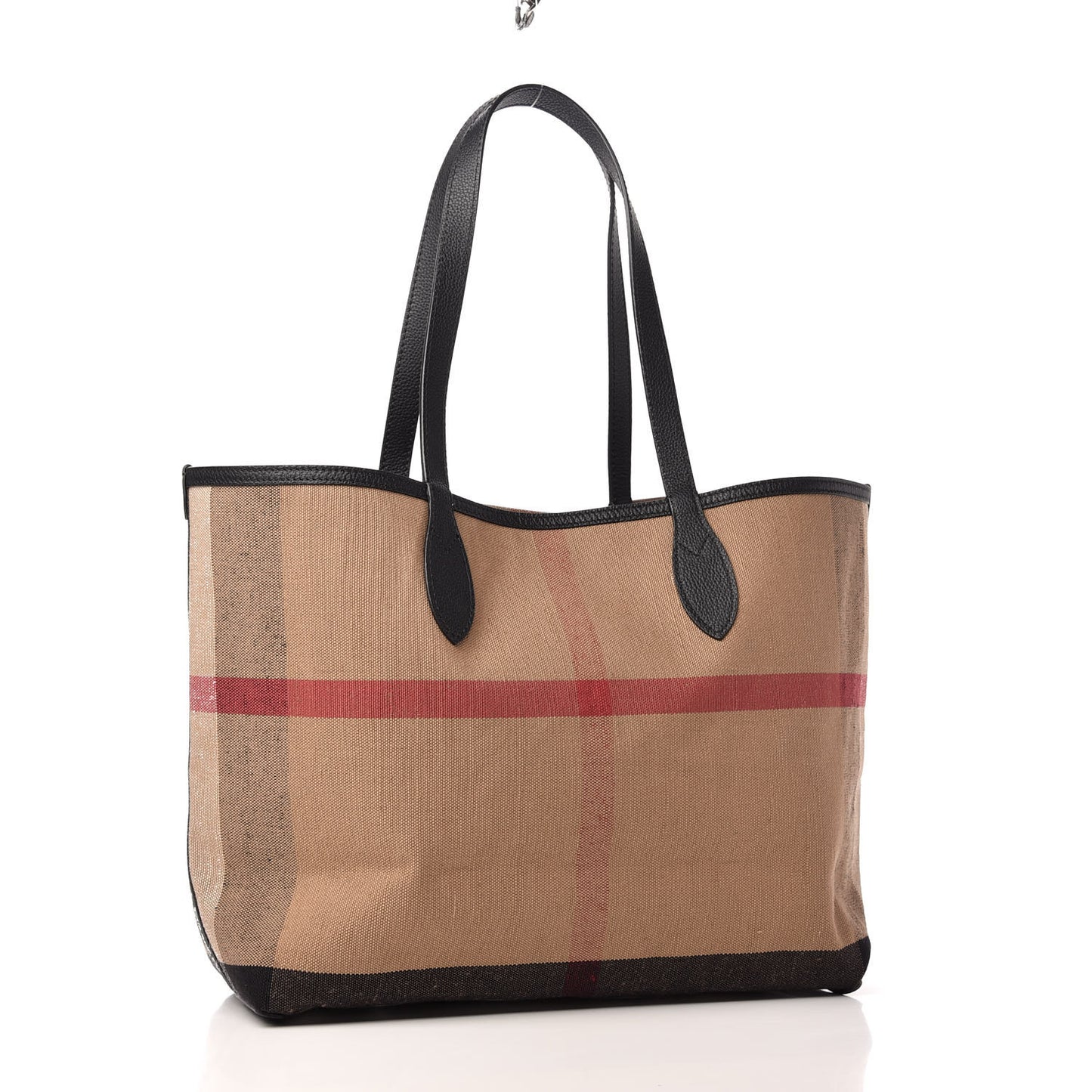 Coated Canvas Mega Check Medium Doodle Tote Black