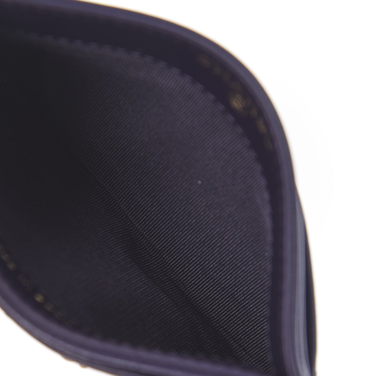 Shiny Goatskin Quilted 19 Card Holder Purple