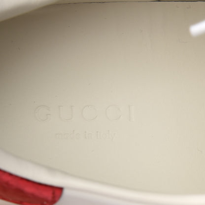 Gucci Calfskin Ayers Web Blind for Love Embroidered Womens Ace Sneakers 38.5 White 8 of 11