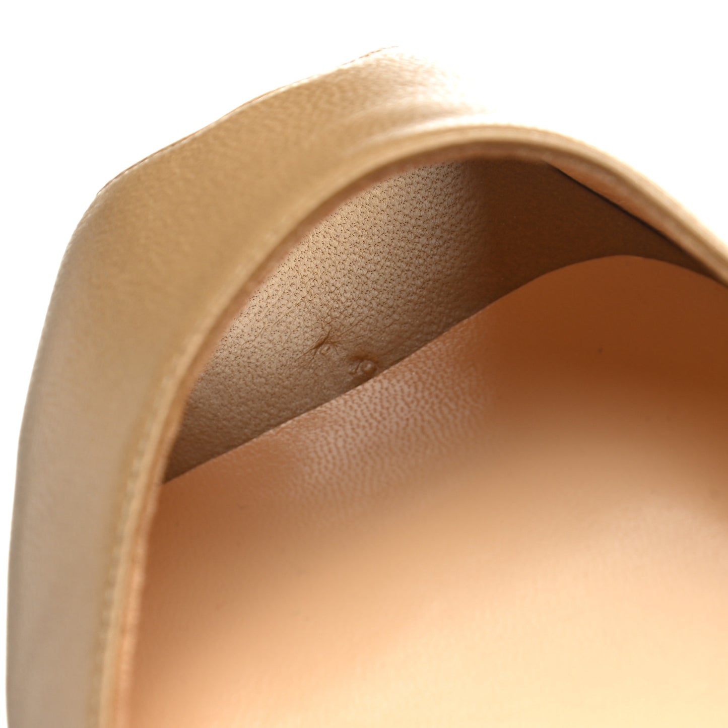 Nappa Peep Toe Pump 39.5 Tan