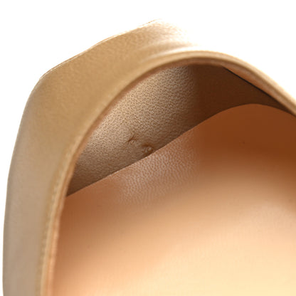 Christian Louboutin Nappa Peep Toe Pump 39.5 Tan 9 of 14