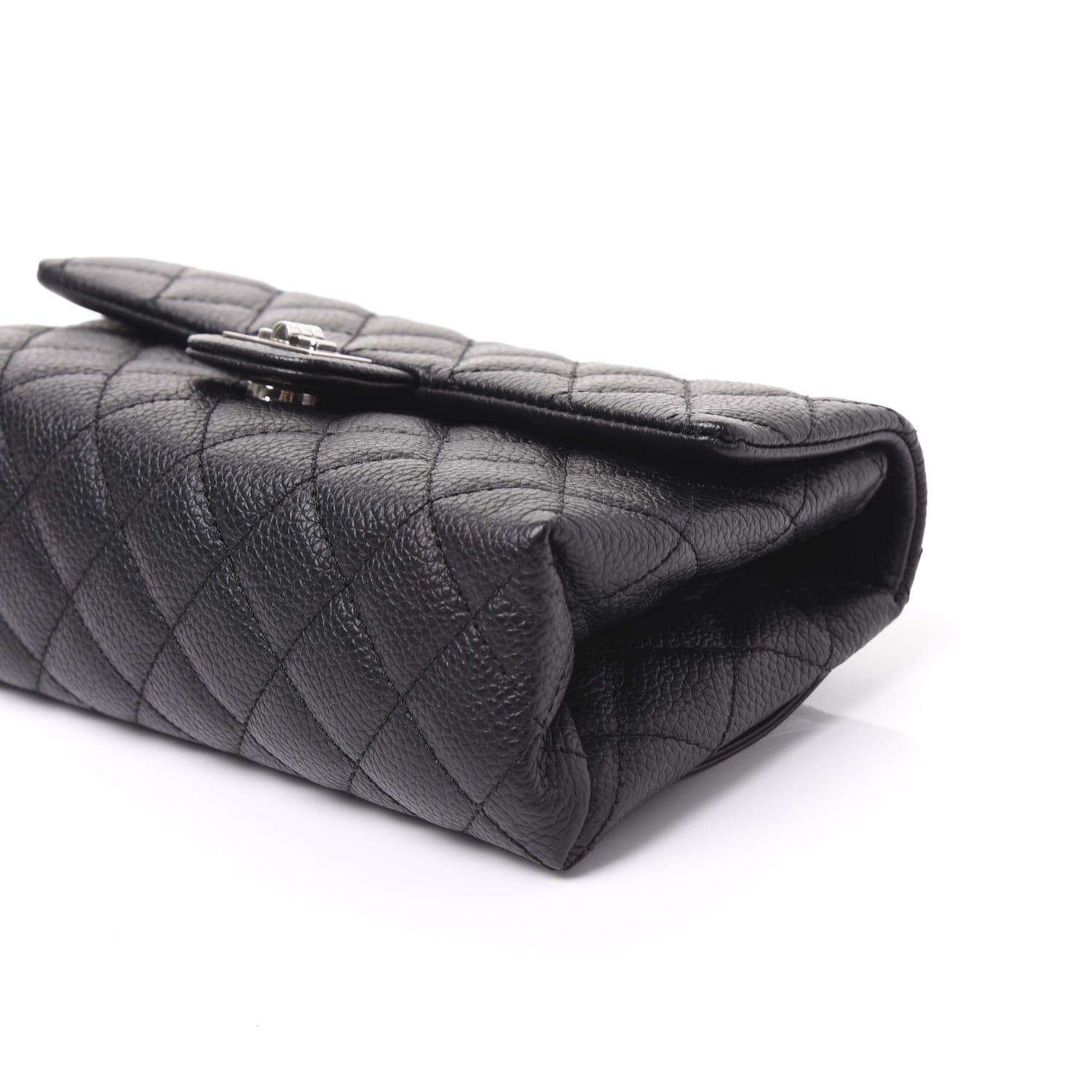 Chanel Grained Calfskin Quilted 2.55 Reissue Flap Belt Bag Clutch Black 9 of 10