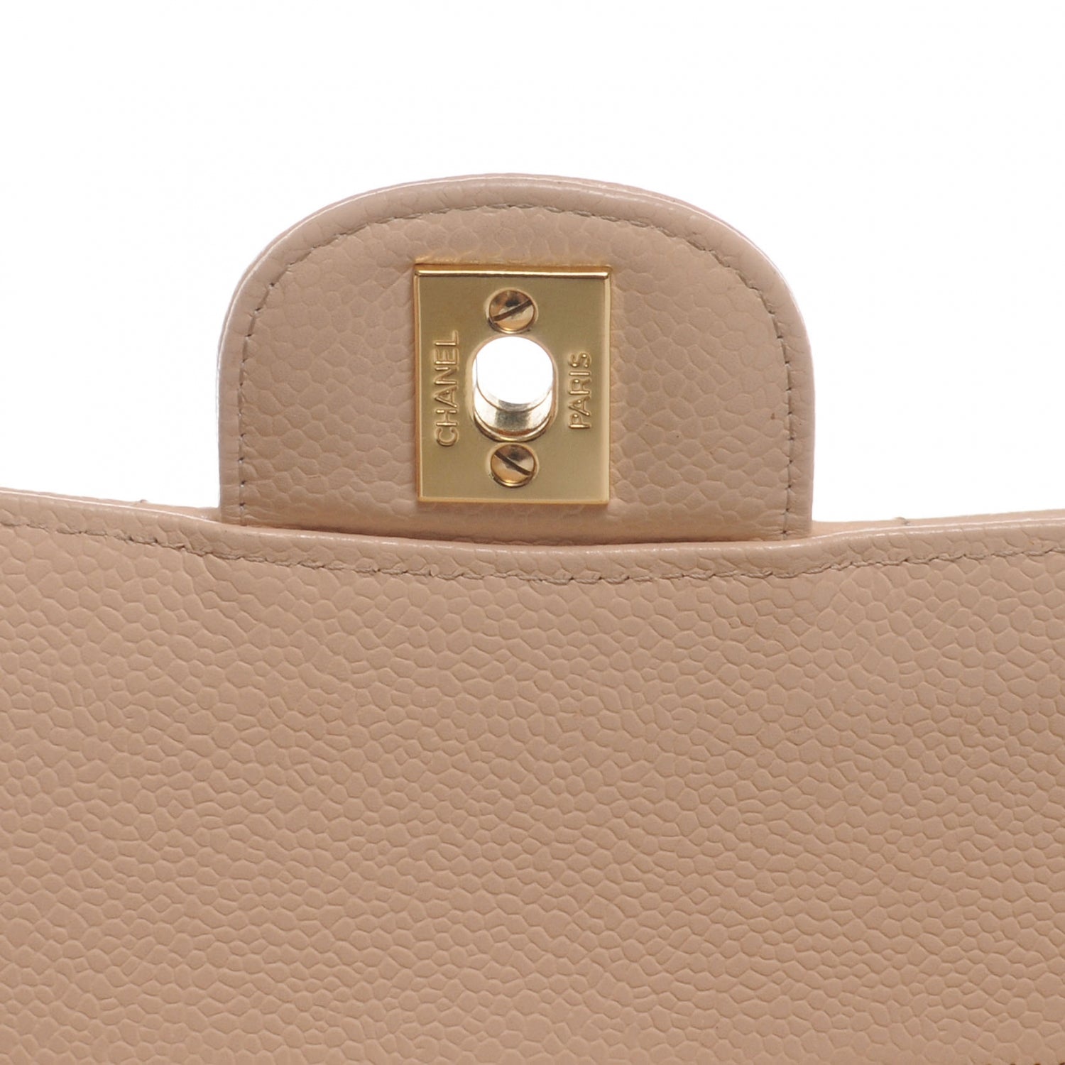 Chanel Caviar Quilted Medium Double Flap Beige Clair 5 of 8