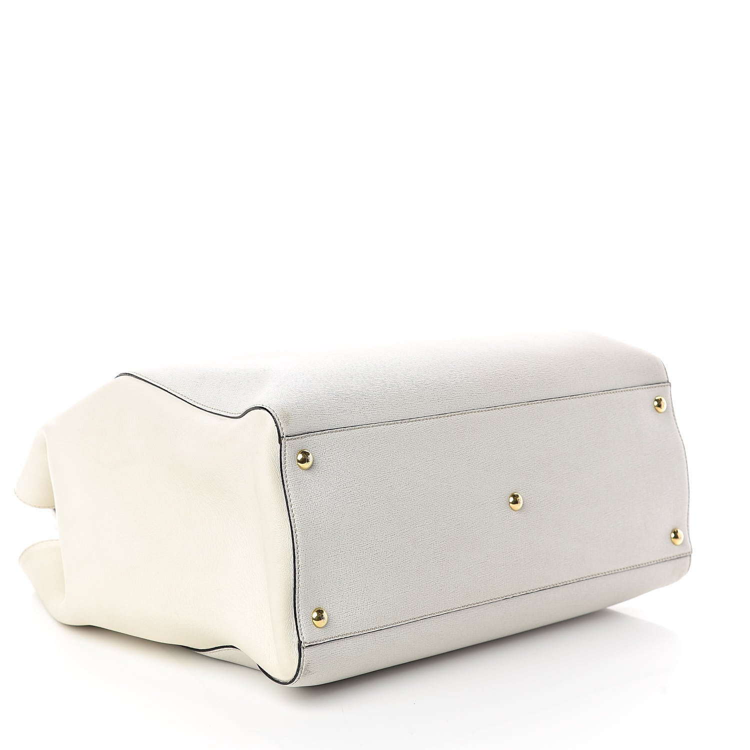Fendi Vitello Elite Large 2Jours Tote Latte Bianco 4 of 15