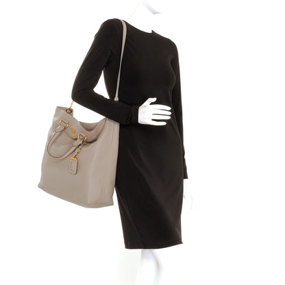 Prada Vitello Daino Tote Argilla 2 of 10